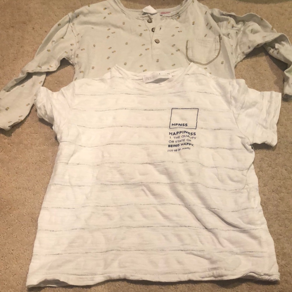 Zara boys bundle. Shirt sleeve and long sleeve shirt